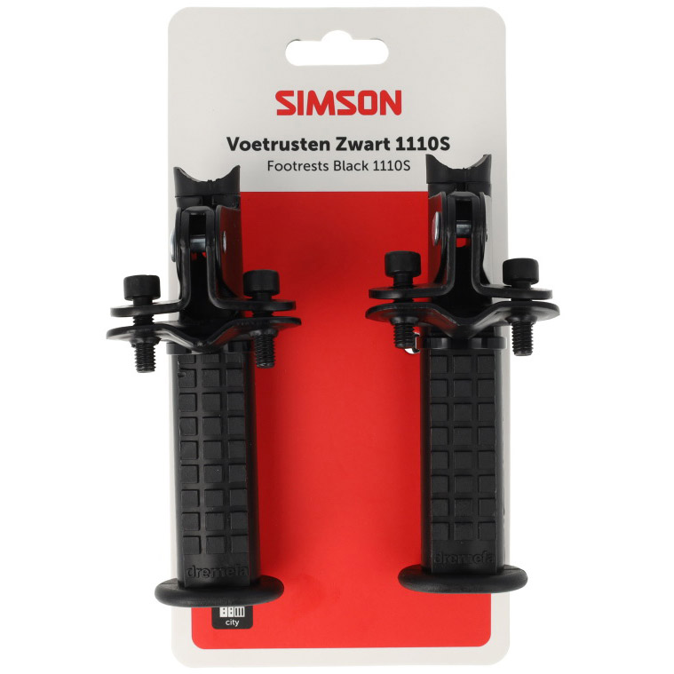 Simson voetrusten 1110S zwart