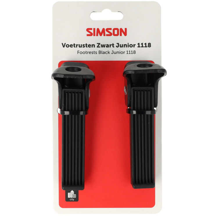Simson voetrusten 1118 op as zwart