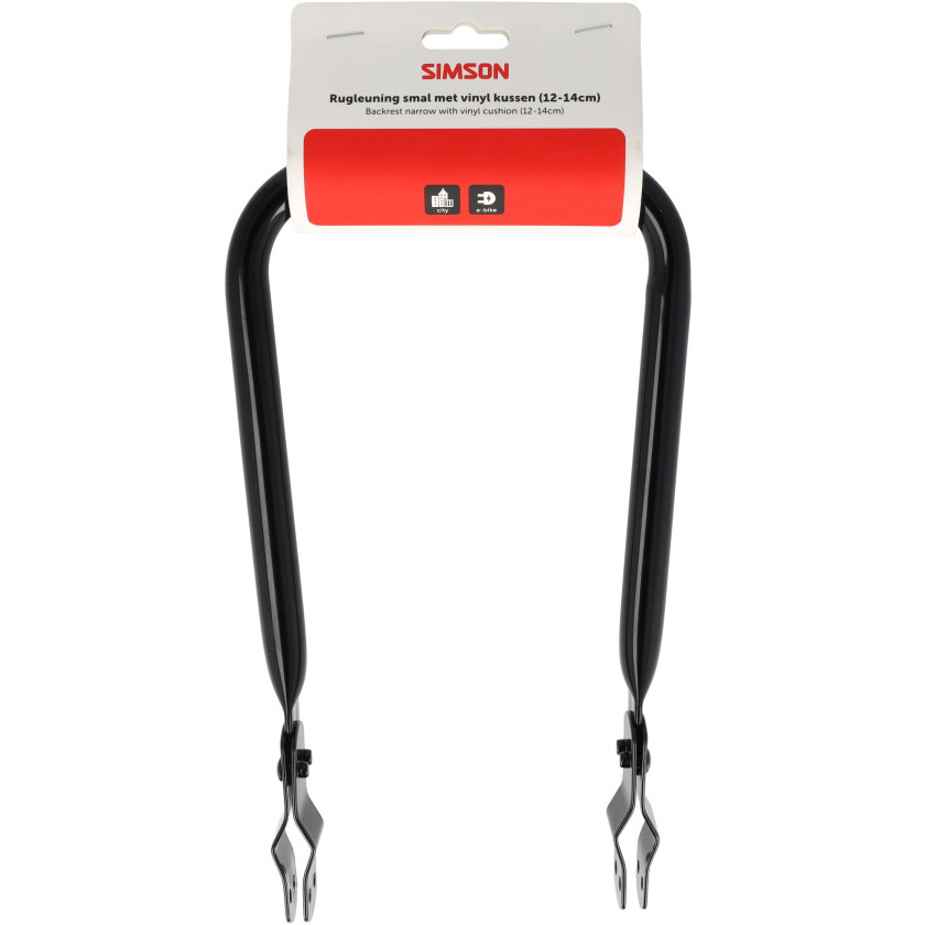 Simson rugleuning smal met vinyl rugkussen zwart