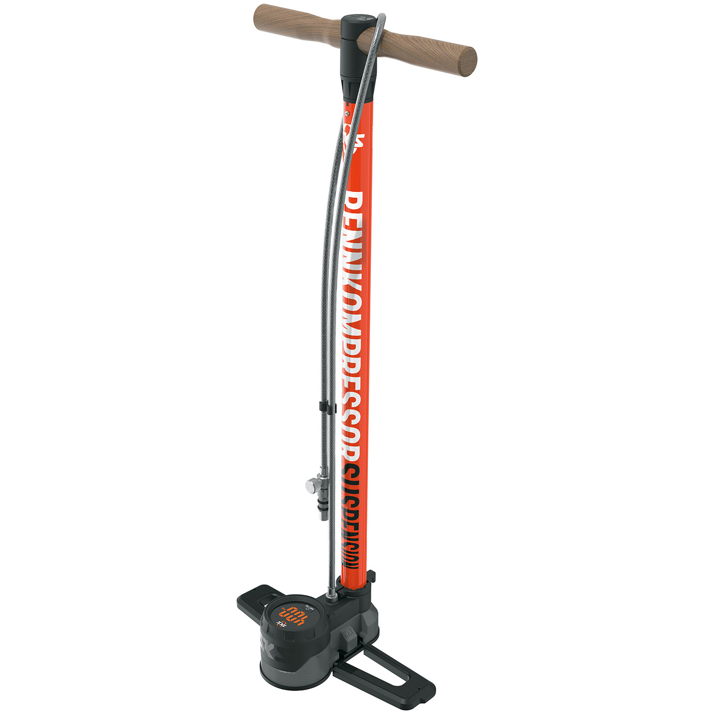 SKS vloerpomp Rennkompressor Suspension 27,5bar zwart/rood