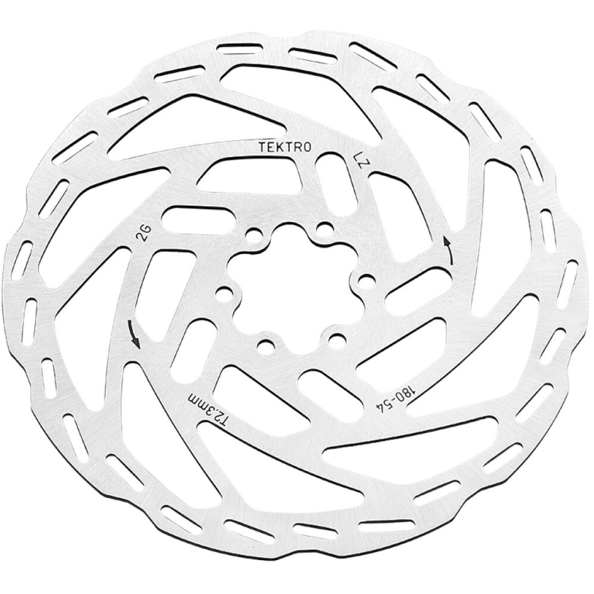 Tektro remschijf TR180-54 180mm 2,3mm zilver