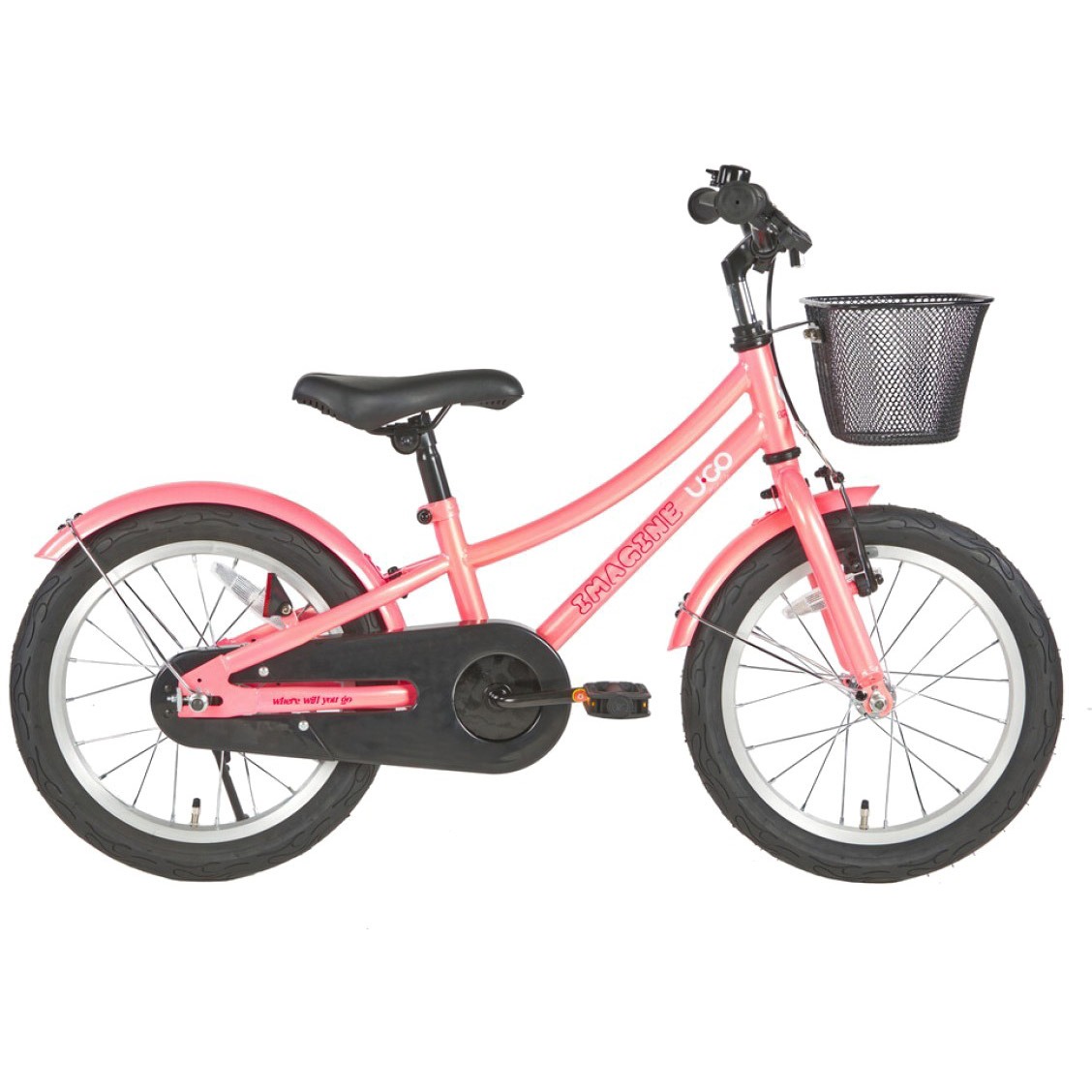 U•GO kinderfiets Imagine s1 16" bubblegum pink