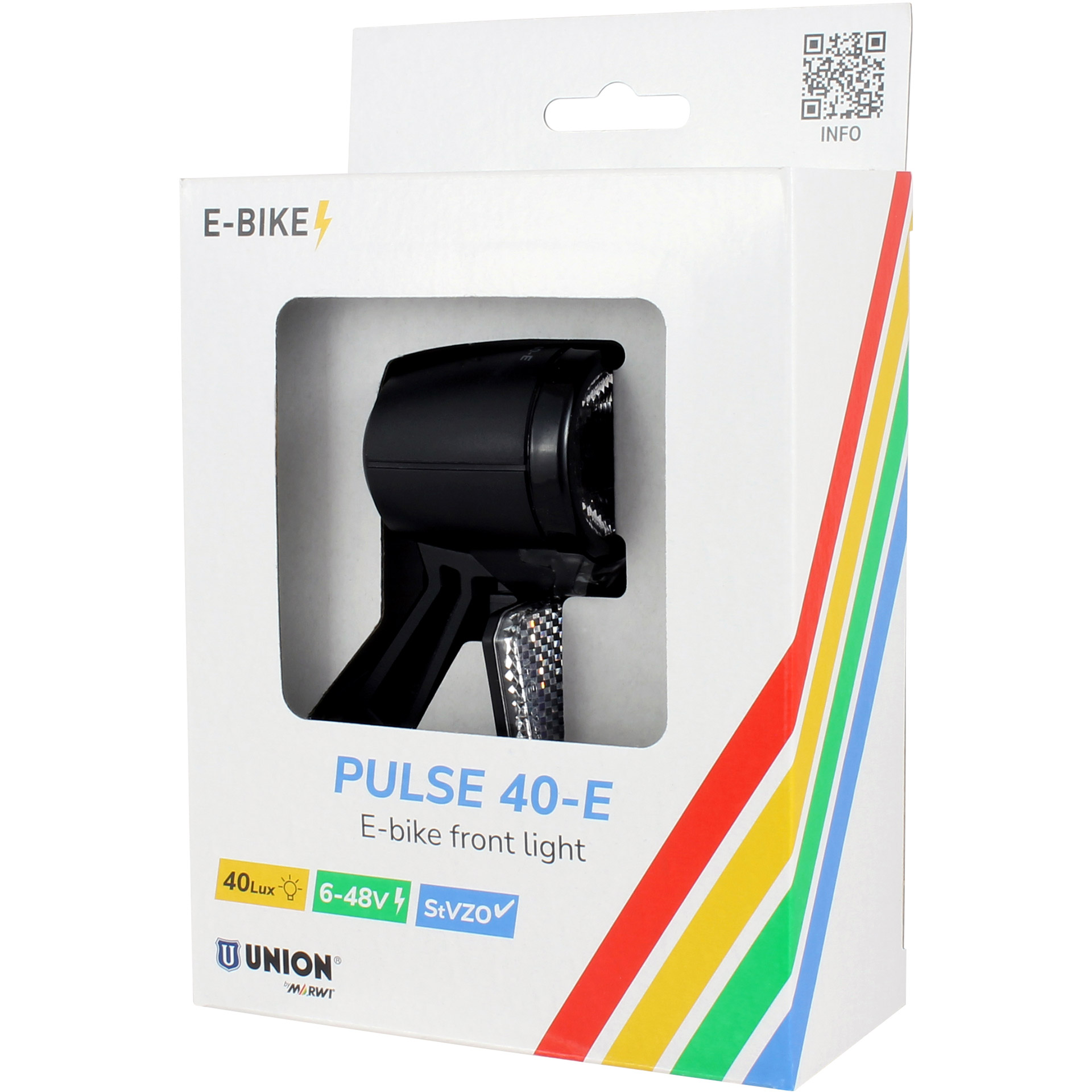 Union koplamp Pulse 40-E E-bike 6-48V 40lux