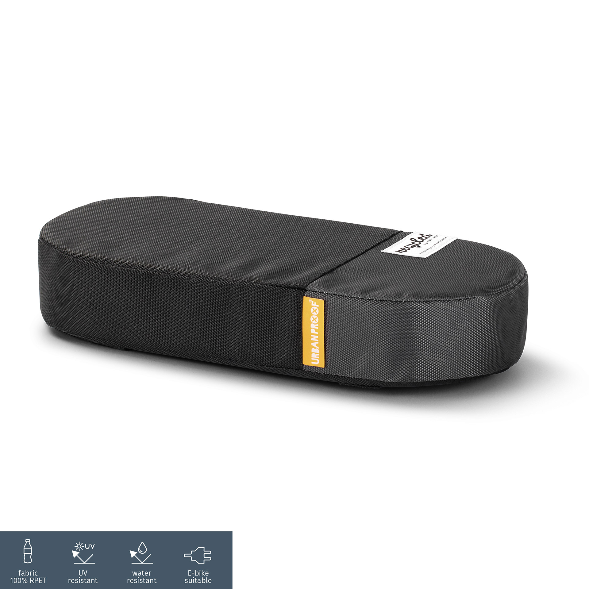 UrbanProof bagagedrager kussen RPET zwart-grijs