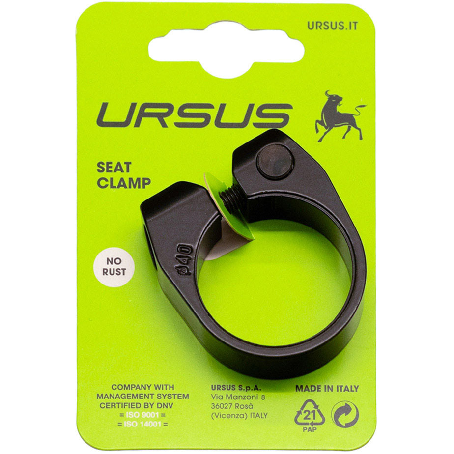Ursus zadelpenklem 34,9mm zonder snelspanner alu zwart