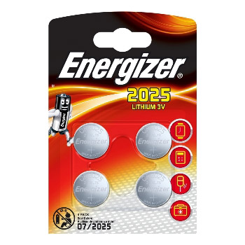 Energizer Lithium 3V CR2025 Blister 4 stuks