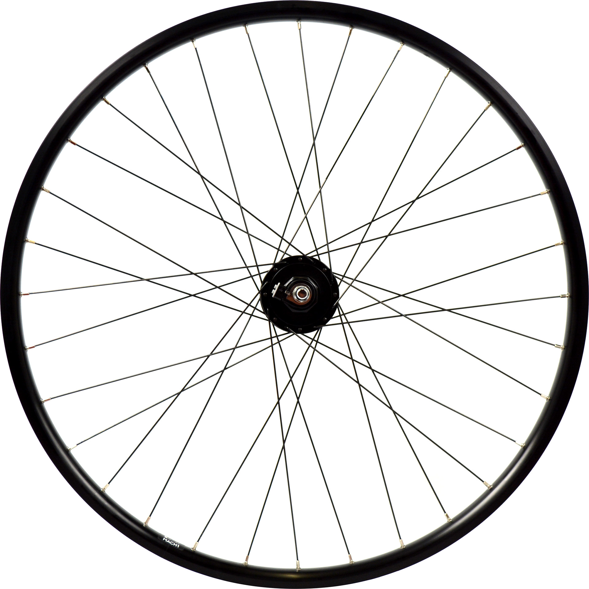 Velox voorwiel Mach1 M910 28" Shimano dyn. disc zwart