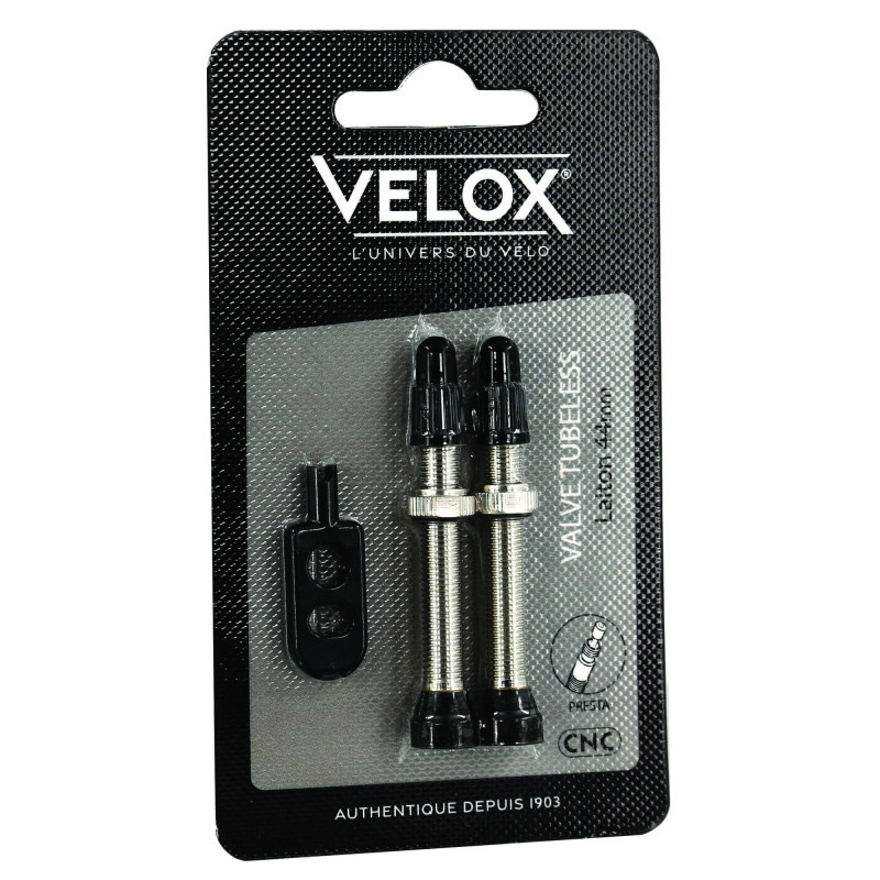 Velox tubeless ventiel 44mm FV messing (2st)