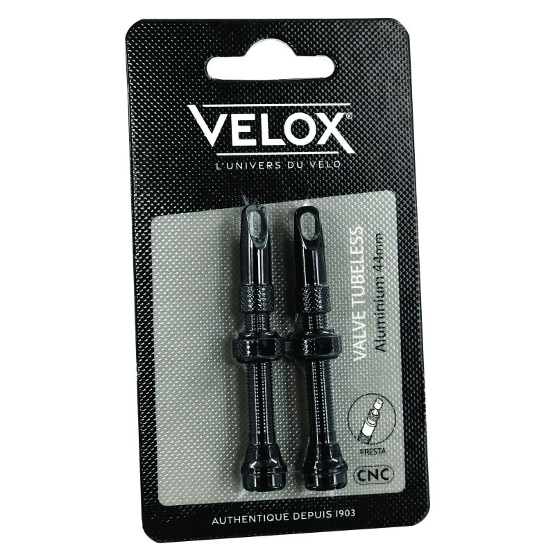 Velox ventiel tubeless Presta 60mm aluminium zwart (2st)