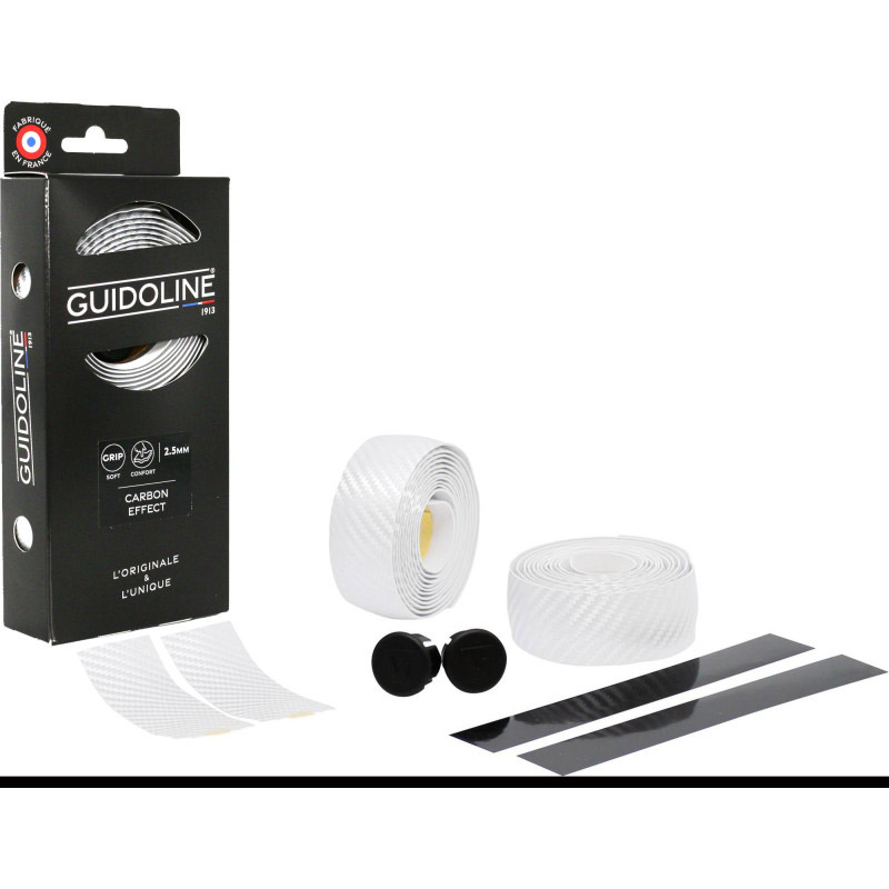 Velox stuurtape Carbon geperforeerd wit (2st)