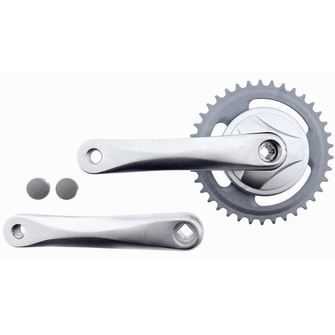 Vinty crankstel 38t ⅛" 170mm JIS alu zilver