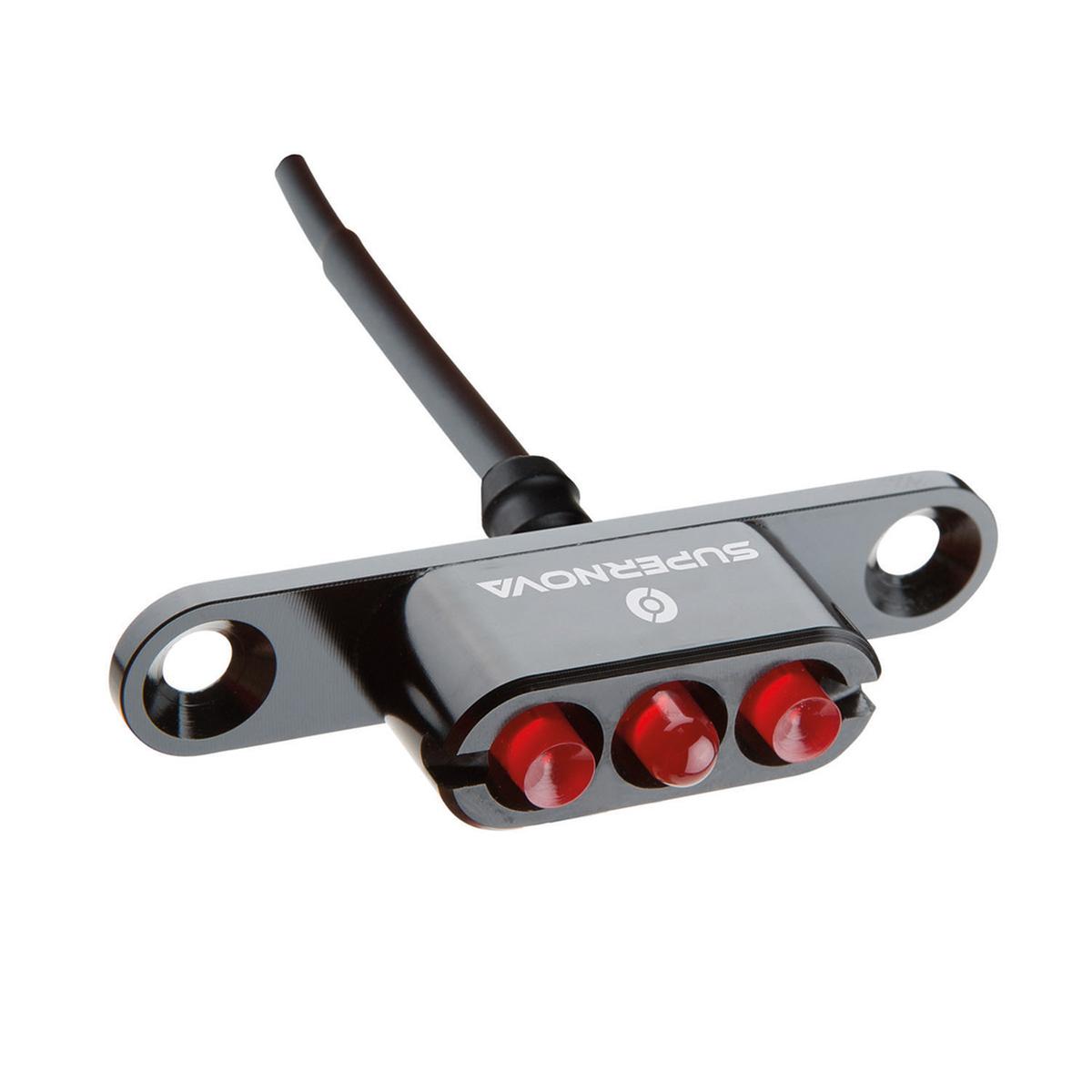 E3 Tail Light 2, achterlicht voor montage aan de bagagedrager, 12V, zwart