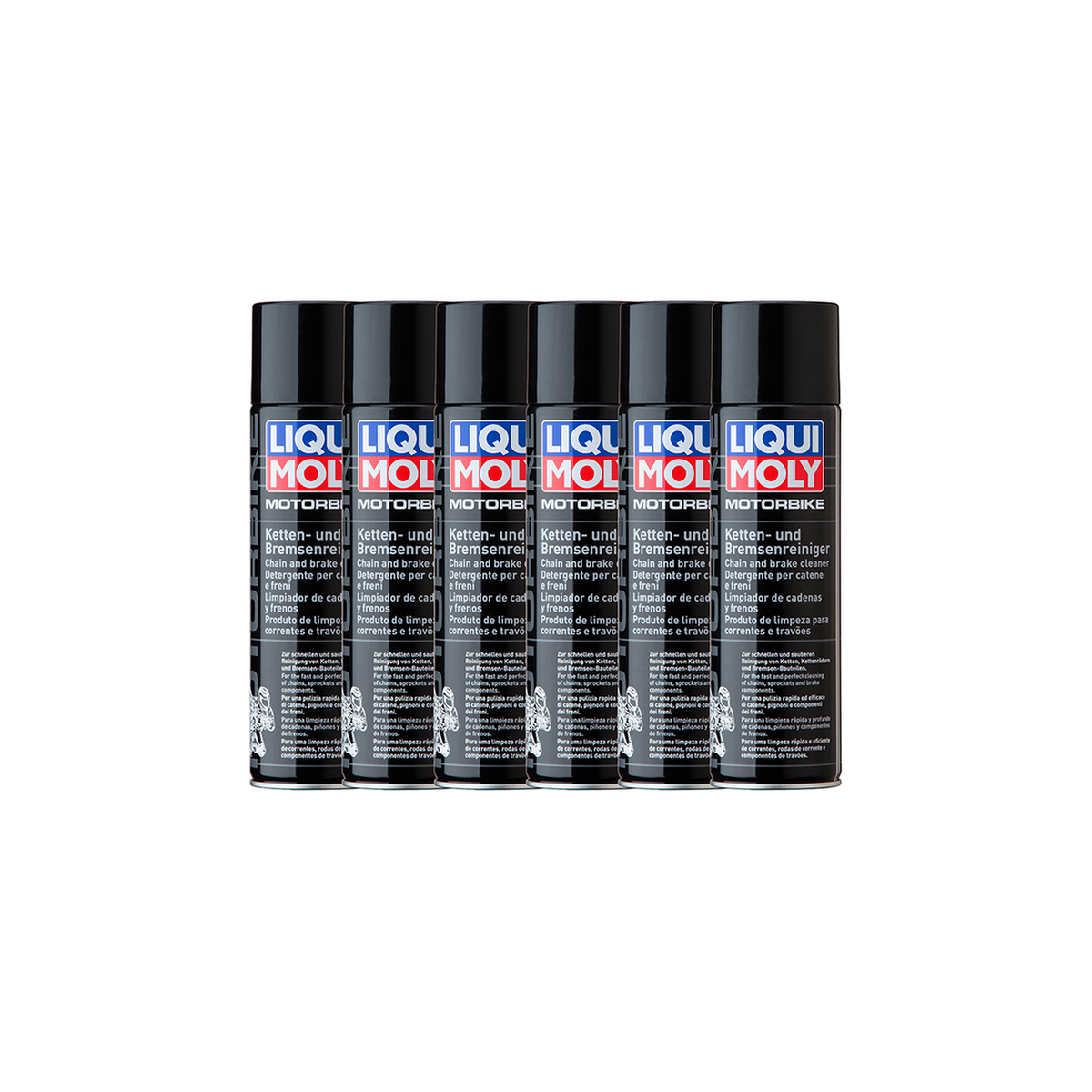 Motorbike-ketting- en remmenreiniger, 500 ml, D-GB-I-E-P, 6 tubes perdoos