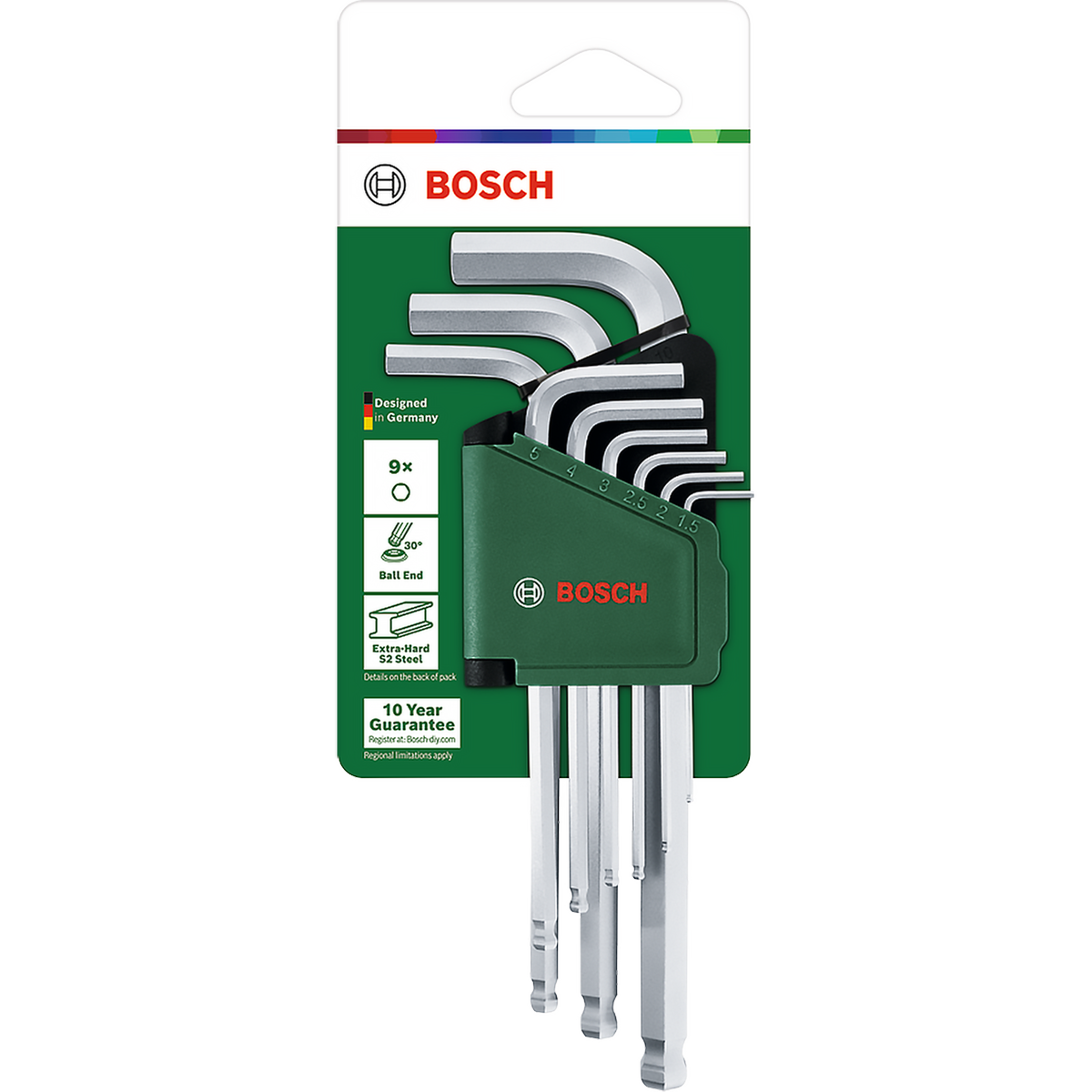 Binnenzeskantsleutelset 9-delig