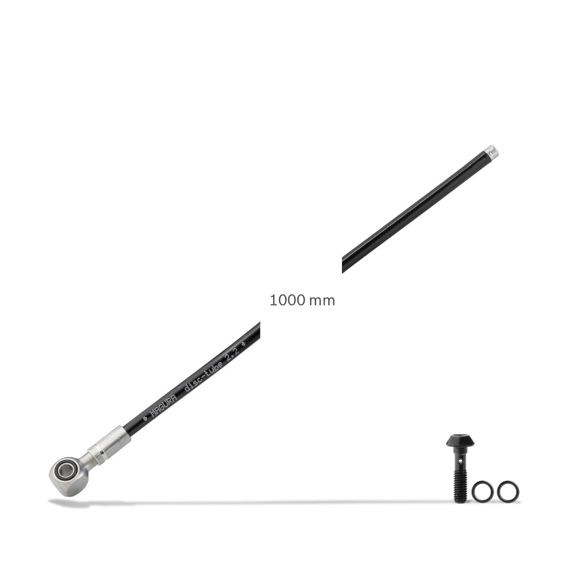 Disc brak tubing für Bosch ABS, front, control unit to master, black,1.000mm, incl. accessories (PU = 1 piece)