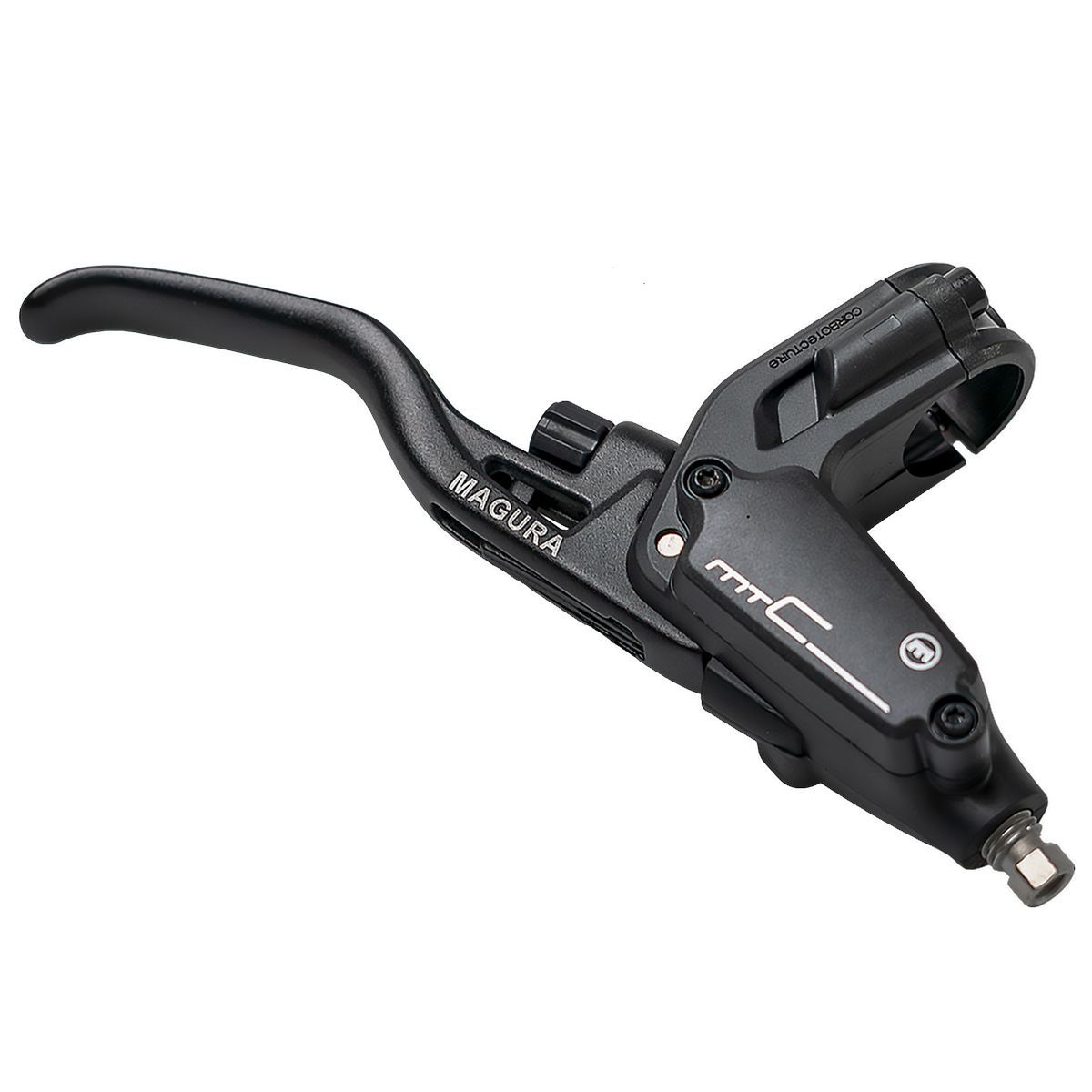 Remgreep MT C ABS rechts, 2-vingersaluminium-hendel (MET MAGNET)