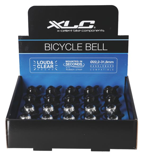XLC Mini DD-M07 Fietsbel Aluminium Zwart/Zilver