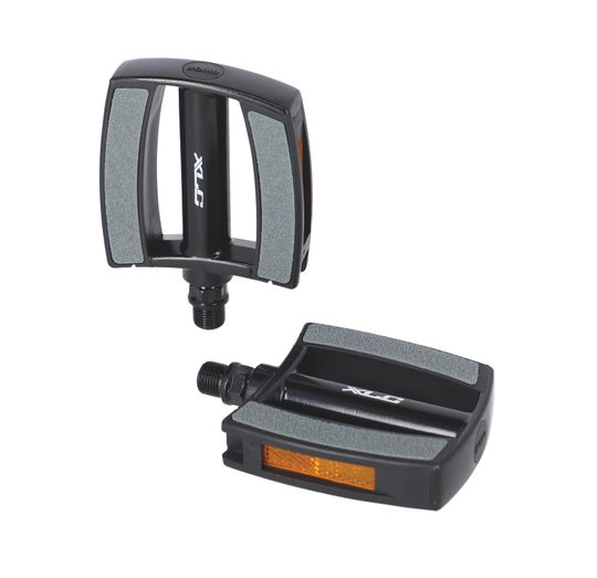 XLC PDC21 City/Comfort Fietspedalen Aluminium Zwart/Grijs 9/16"