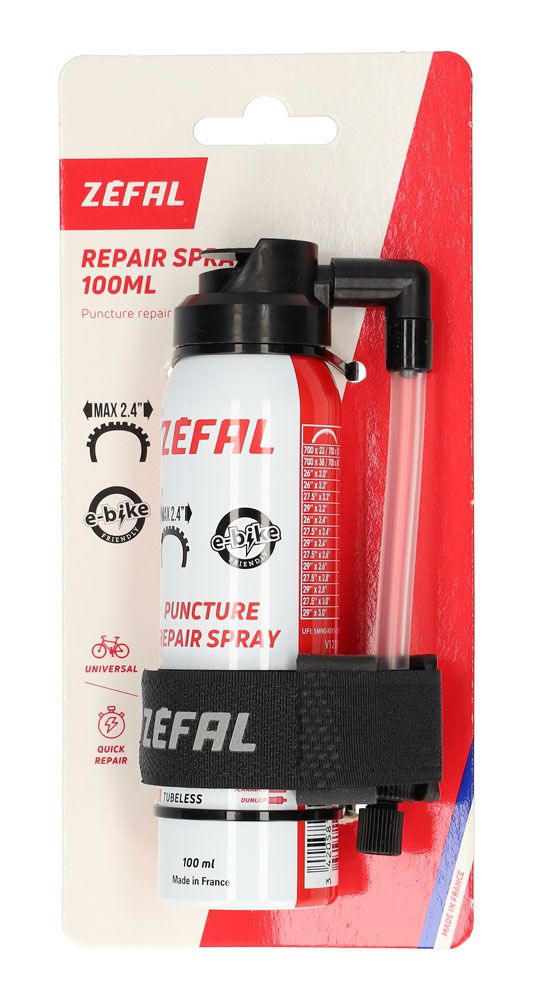 Zefal Puncture Repair Spray 100ml met Houder