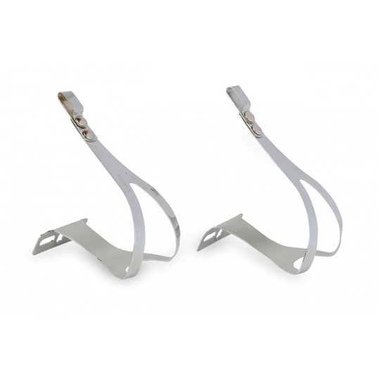 Zefal Toeclips Staal Chroom L/XL - Stevige Pedaalklemmen