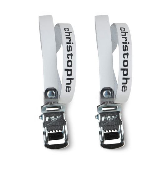 Zefal Christophe Toeclipriem Leer Wit - Set 370mm