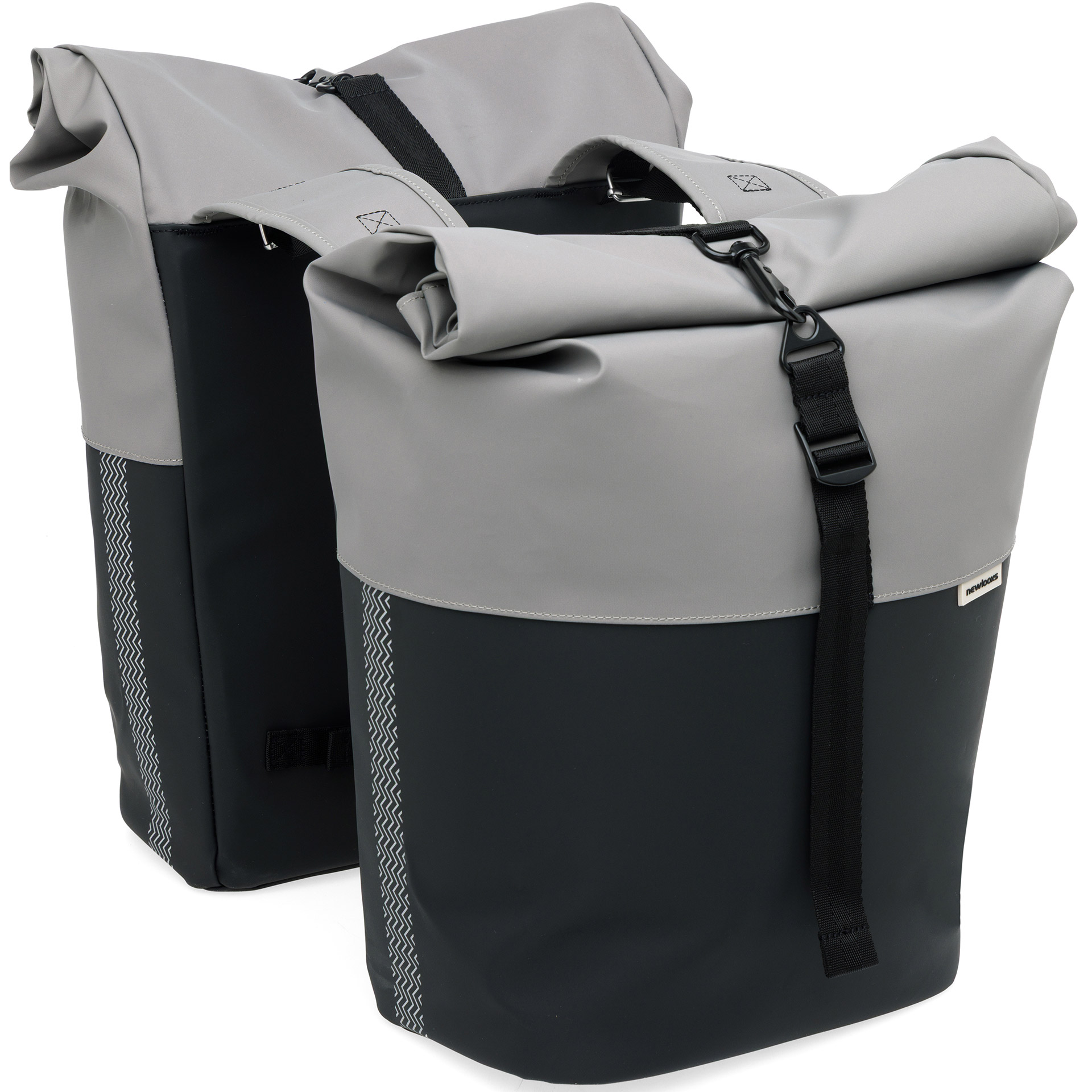 New Looxs Nyborg Dubbele Fietstas 34L Grijs/Zwart