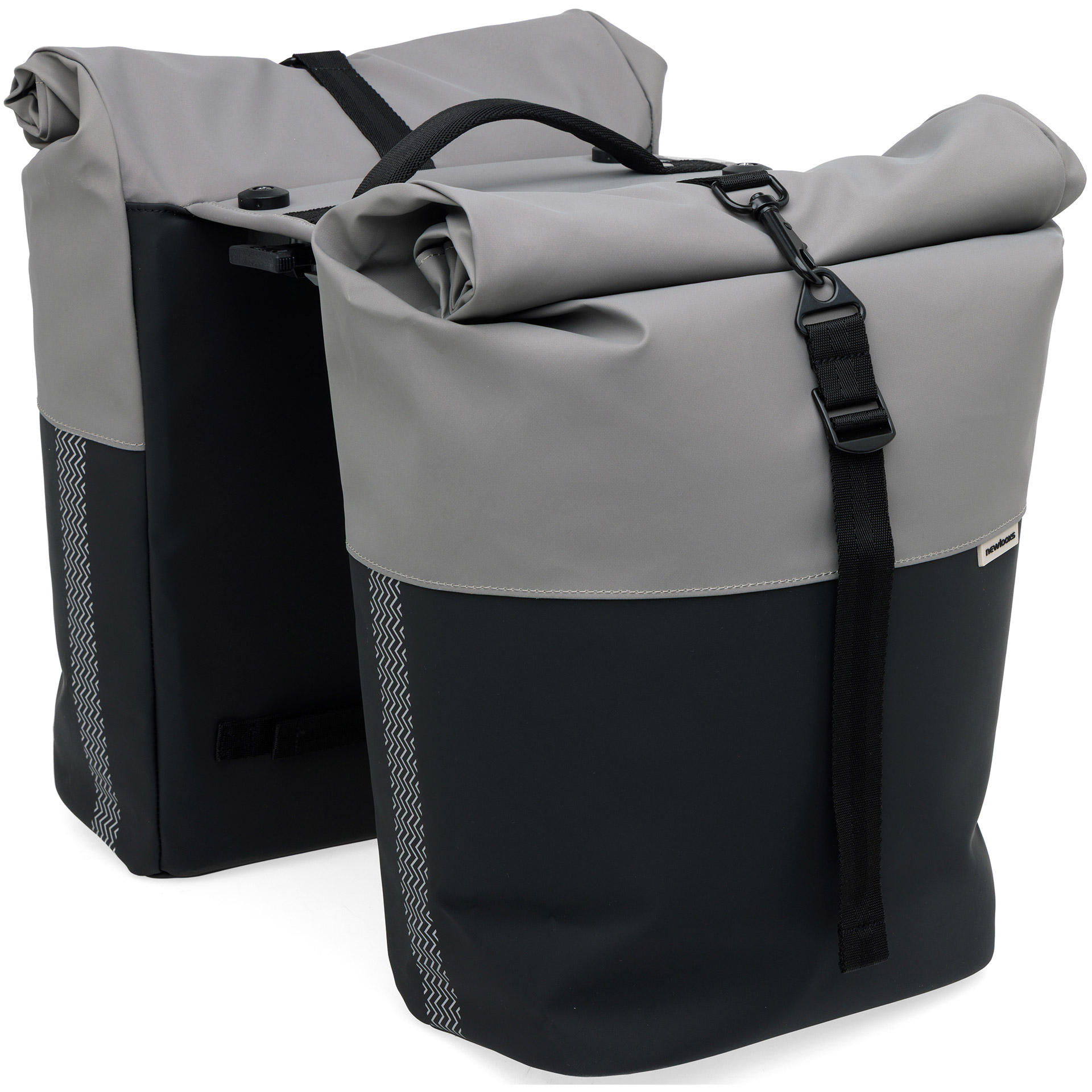 New Looxs Nyborg Dubbele Fietstas 34L MIK 2.0 Grijs/Zwart