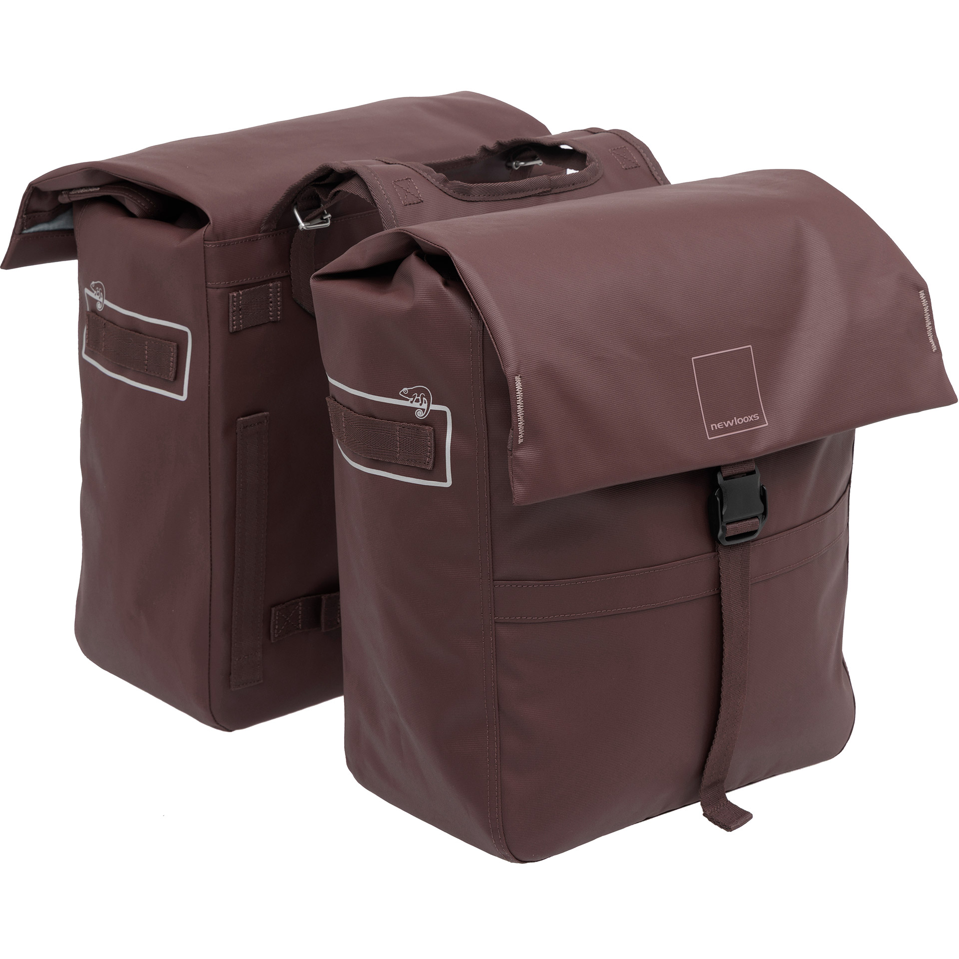 New Looxs Leeds 38L Dubbele Fietstas Chocolate
