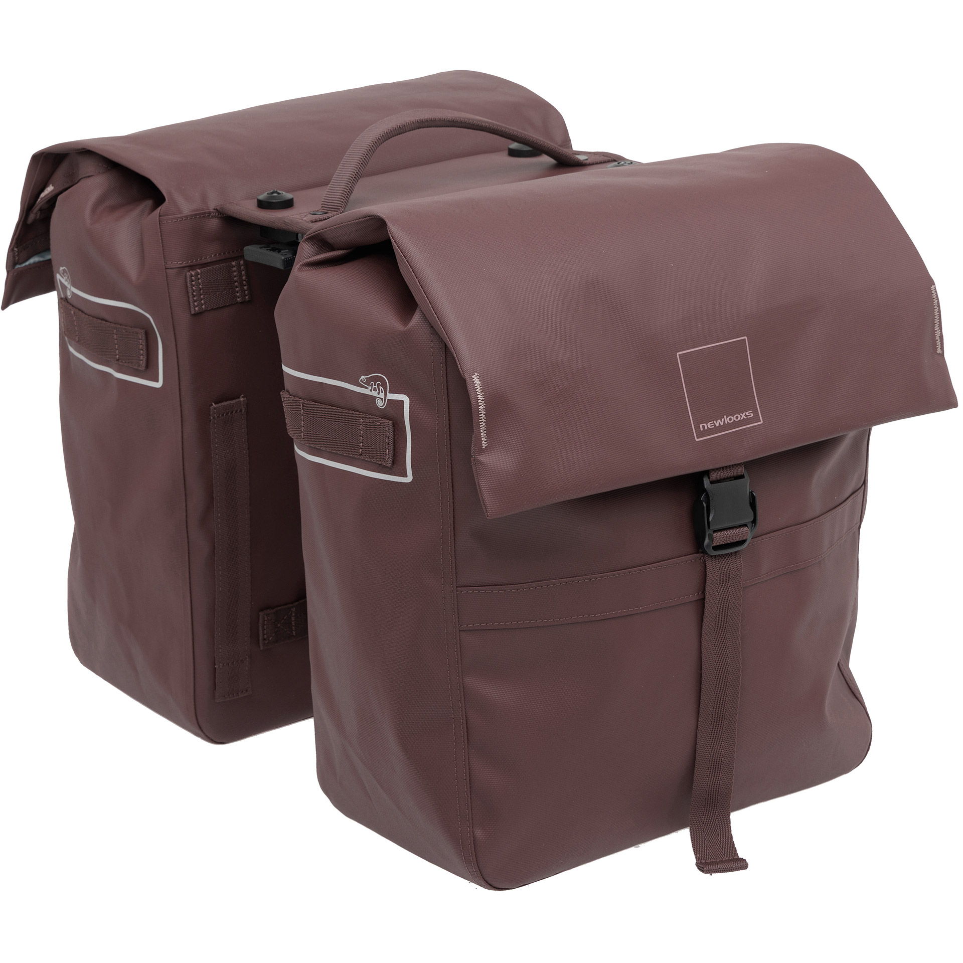 New Looxs Leeds Dubbele Fietstas 38L MIK 2.0 Chocolate