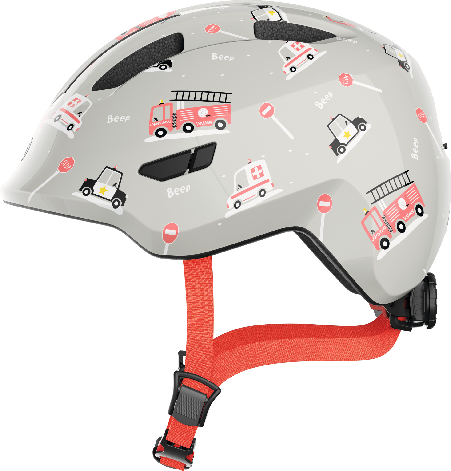 Abus Smiley 3.0 Kinderhelm Grey Rescue – Maat S 45-50cm