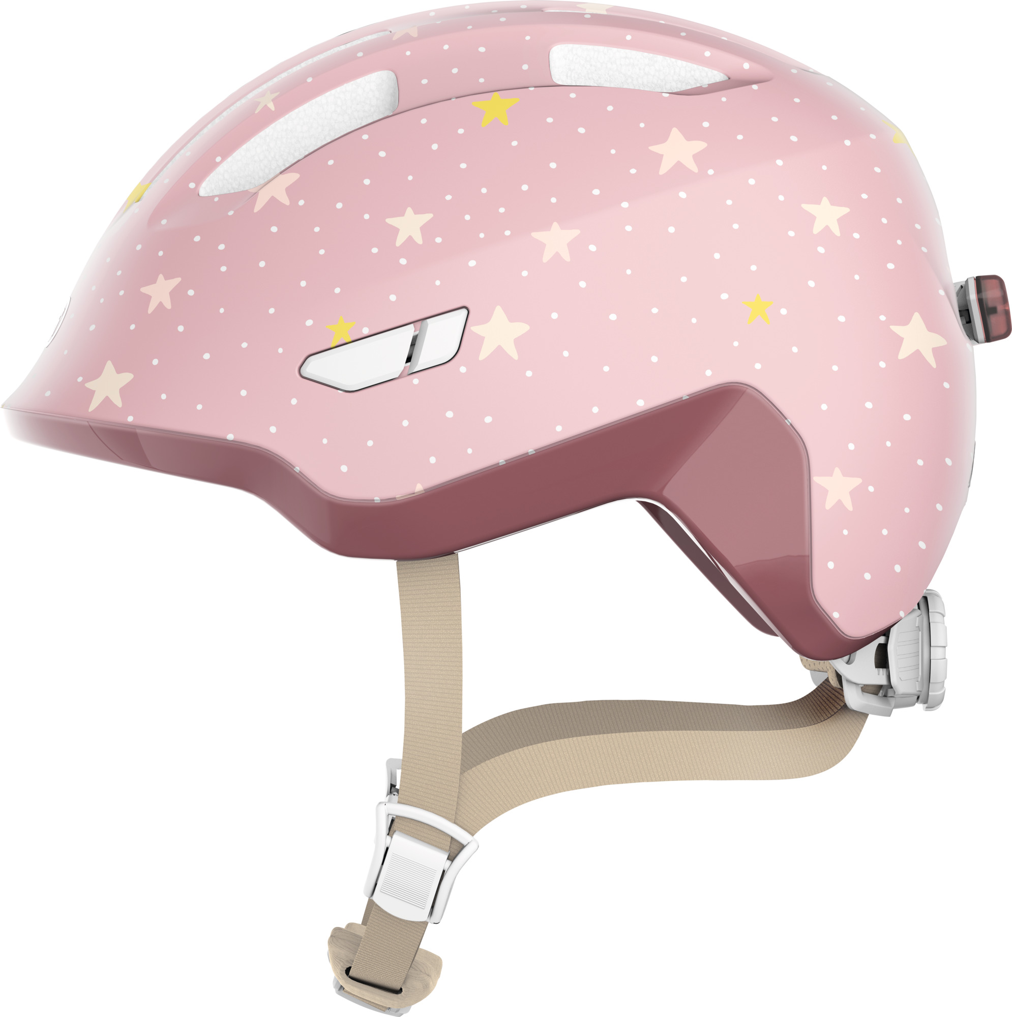 Abus Smiley 3.0 FL.ACE LED Kinderhelm Pure Rosestars – Maat S 45-50cm