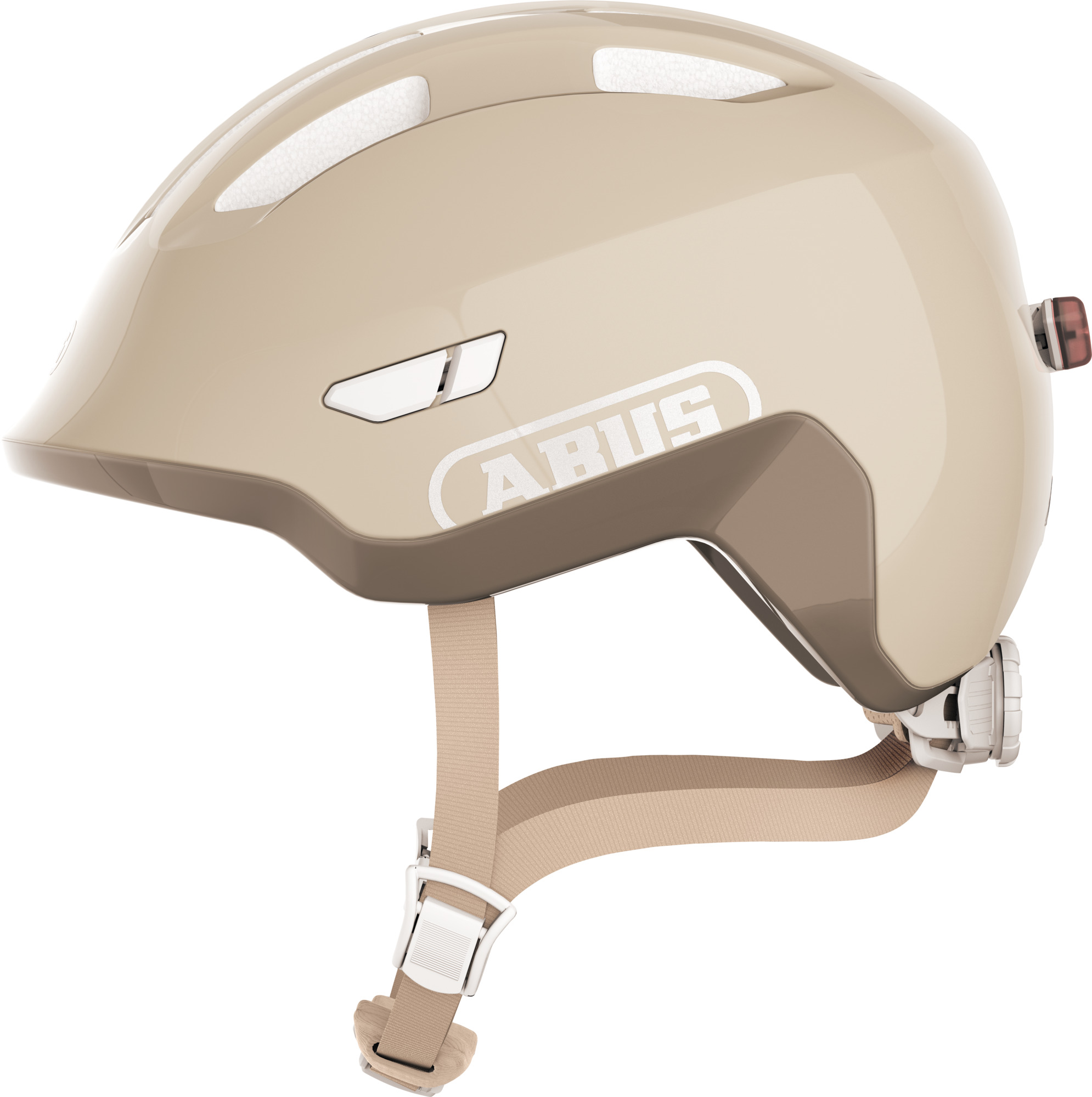 Abus Smiley 3.0 FL ACE LED kinderhelm pure beige – Maat M 50-55cm