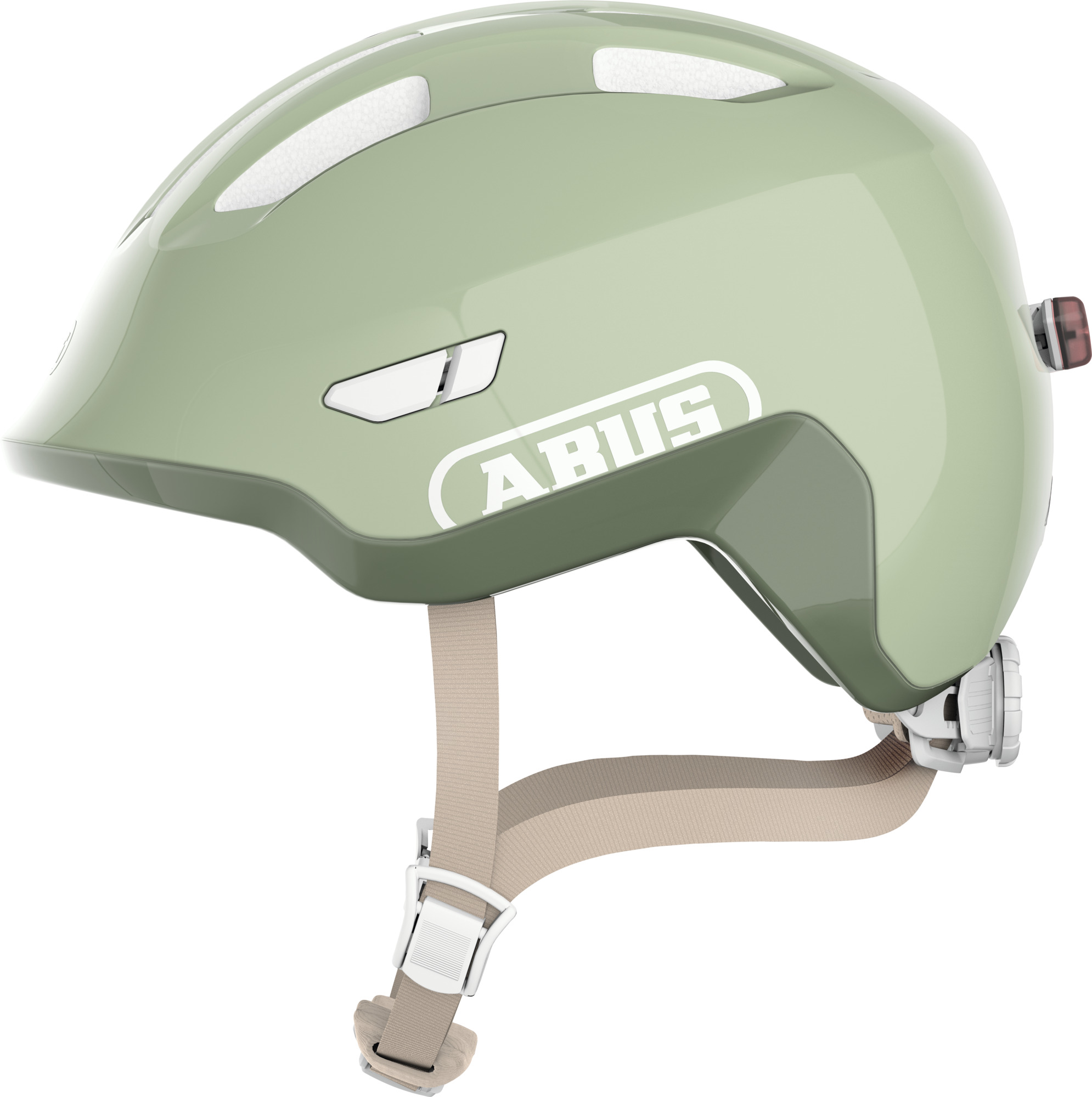 Abus Smiley 3.0 FL.ACE LED Kinderhelm Pure Pistachio – Maat M (50-55cm)