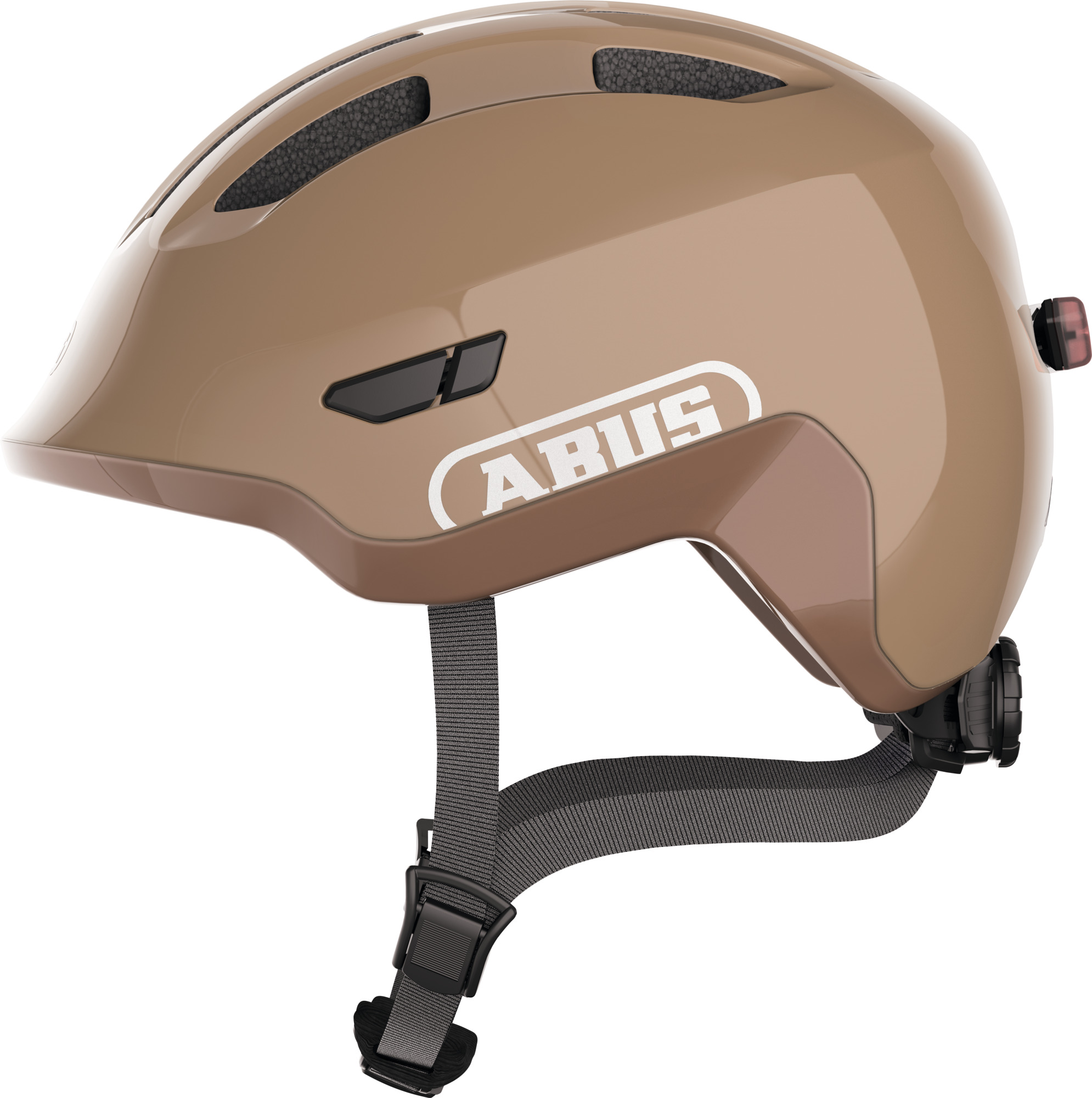 Abus Smiley 3.0 FL.ACE LED kinderhelm coffee brown – Maat M 50-55cm