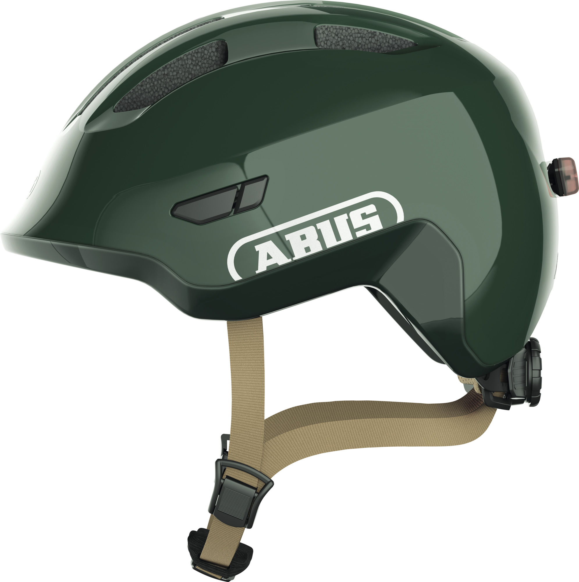 Abus Smiley 3.0 FL.ACE LED Kinderhelm Forrest Green – Maat S 45-50cm