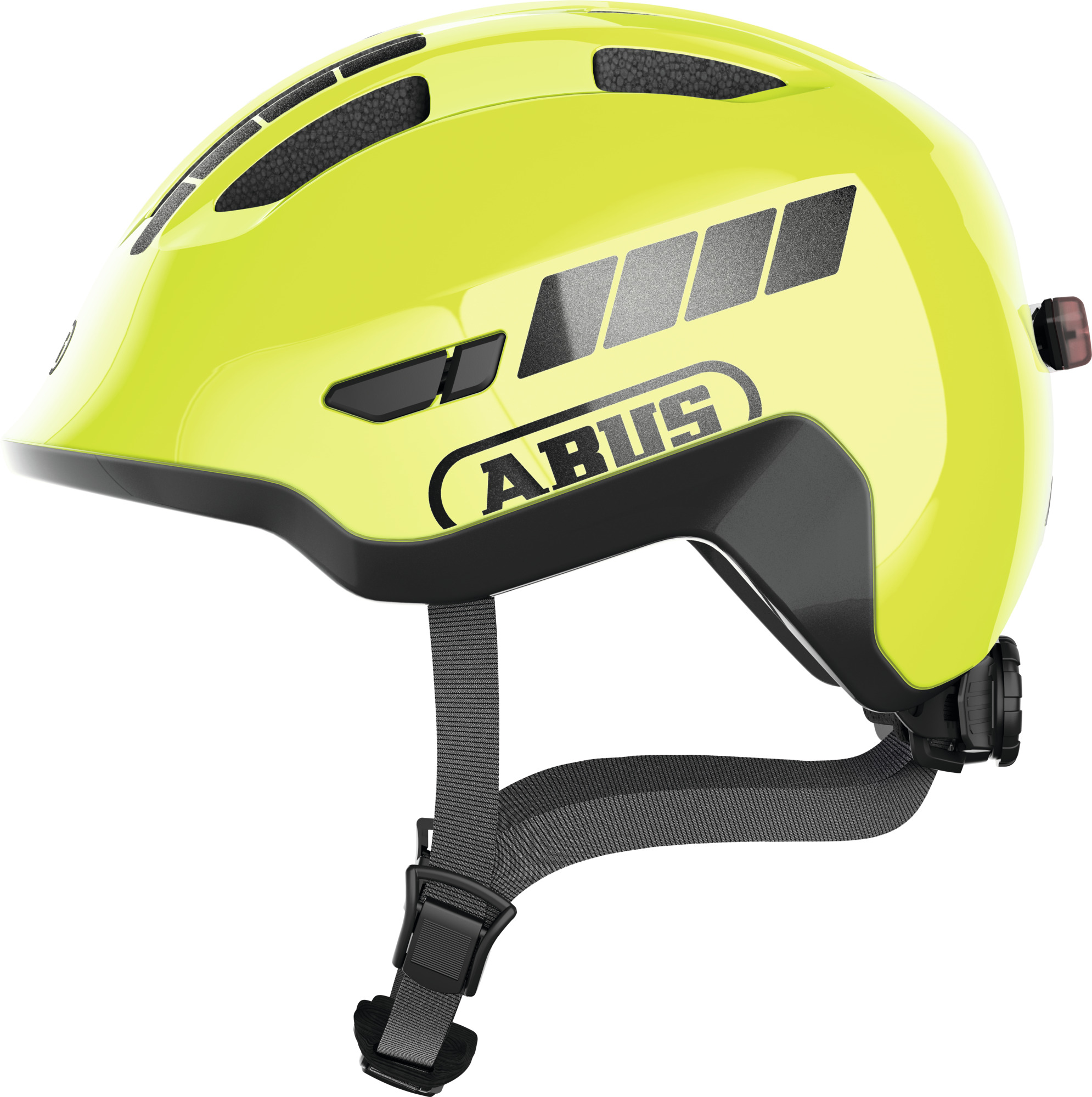 Abus Smiley 3.0 FL.ACE LED Kinderhelm Geel – Maat M 50-55cm