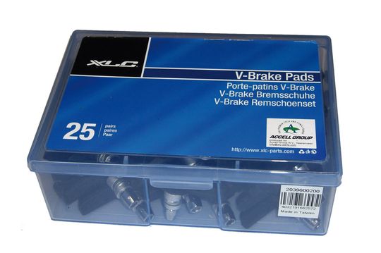 XLC BS-V01 V-Brake Remschoenen Zwart – Doos 25 Sets – 70mm