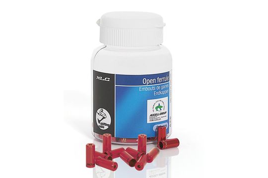 XLC BR-X10 Kabelhoedjes Aluminium 5.0mm Rood – 50 Stuks