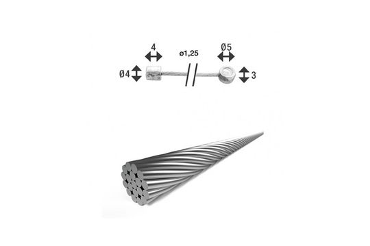 Versnellingskabel XLC SH-X15 RVS 1.1mm – Maat 2250mm / Ø 1.1mm