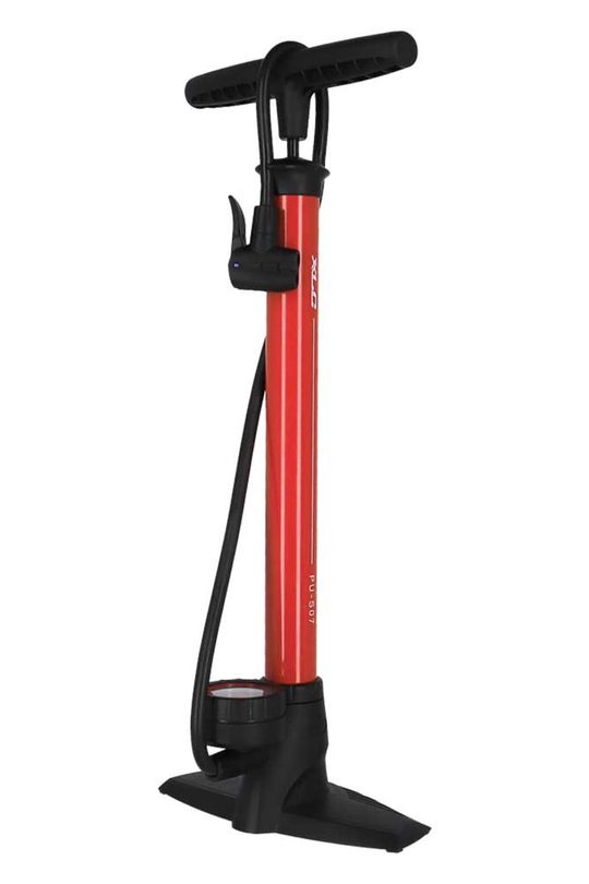 XLC Delta Vloerpomp met Manometer Staal/PVC – Maat 11 Bar / 600mm