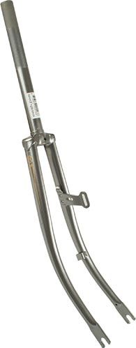 Voorvork 28x1 3/8" met Dynamohaak en Trommelrem – Metallic Grijs