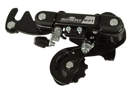 Sunrace RDM2T Achterderailleur 7V Aluminium Zwart – Maat 7 VERSNELLING