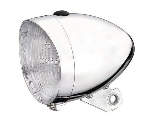 Retro Hollandse Koplamp LED op Batterij – Chroom