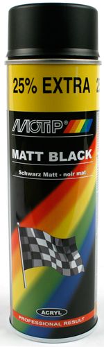 Motip Lak Spuitbus Mat Zwart 500ml