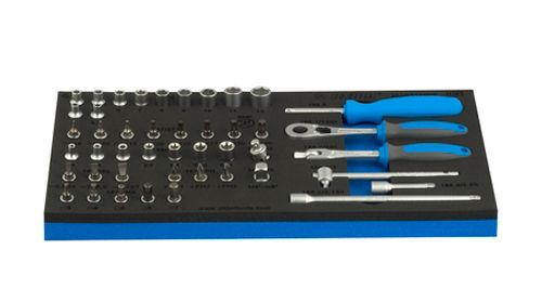 Unior Inlay Doppenset 1/4" 45-Delig voor Gereedschapwagen