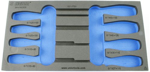 Unior Foam Inlay voor Torx Schroevendraaierset - Leeg