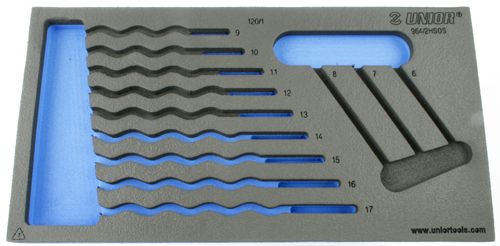Unior Foam Inlay voor Ringsteeksleutelset Lang – Gereedschapwagen