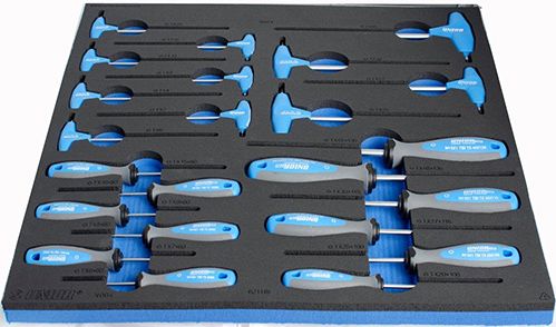 Unior Gereedschap Inlay Werkbank Torx Sleutels – 23-Delig