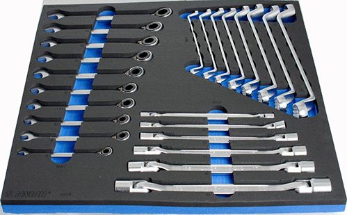 Unior Inlay Werkbank Ring/Dopkniesleutels – 25-Delig