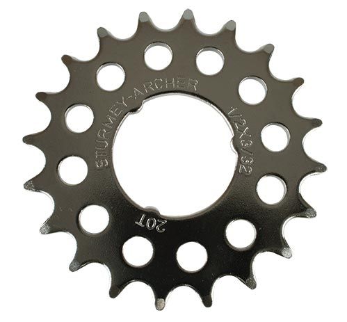 Sturmey Archer Kettingwiel 1V 3/32" Chroom – Maat 20T